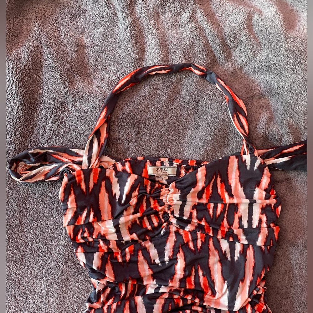 Multi-color Ruched Strappy Dress - Picture 3 of 3